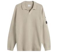 C.P. Company Men's Cotton Chenille Polo Lens Sweater Dove