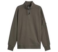 C.P. Company Men's Diagonal Raised Fleece Half Zip Lens Sweatshirt Gunmetal