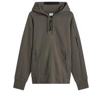 C.P. Company Men's Diagonal Raised Fleece Hooded Lens Sweatshirt Gunmetal