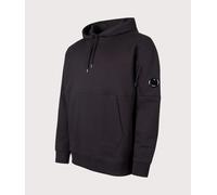 C.P. Company Mens Diagonal Raised Fleece Lens Hoodie - Colour: 999 Black - Size: Medium