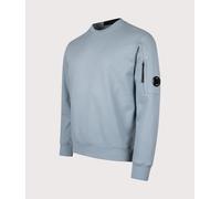 C.P. Company Mens Diagonal Raised Fleece Lens Sweatshirt - Colour: 809 Silver Blue - Size: Medium Medium