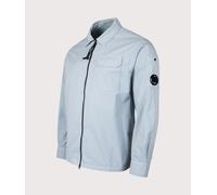 C.P. Company Mens Gabardine Zipped Lens Overshirt - Colour: 809 Silver Blue - Size: XL