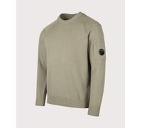 C.P. Company Mens Lambswool GRS Crewneck Lens Jumper - Colour: 356 Fallen Rock - Size: XL