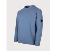 C.P. Company Mens Lambswool GRS Crewneck Lens Jumper - Colour: 871 Orion Blue - Size: Medium