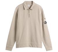 C.P. Company Men's Malfile Fleece Quarter Zip Collared Sweatshirt Dove