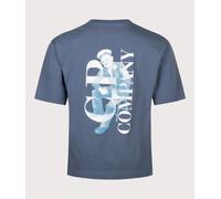 C.P. Company Mens Regular Fit 30/1 Jersey British Sailor T-Shirt - Colour: 871 Orion Blue - Size: Large
