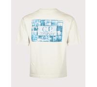 C.P. Company Mens Regular Fit 30/1 Jersey Chest-Back Logo T-Shirt - Colour: 120 Silver Birch - Size: Large