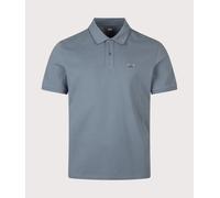 C.P. Company Mens Regular Fit Stretch Piquet Striped Collar Polo Shirt - Colour: 871 Orion Blue - Size: Medium
