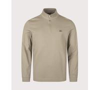 C.P. Company Mens Stretch Piquet Quarter Zip Sweatshirt - Colour: 356 Fallen Rock - Size: Medium