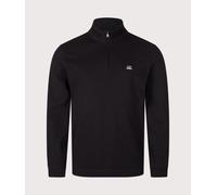 C.P. Company Mens Stretch Piquet Quarter Zip Sweatshirt - Colour: 999 Black - Size: Large