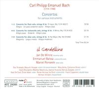 C.P.E. BACH: CONCERTOS FOR VARIOUS INSTRUMENTS NEW CD
