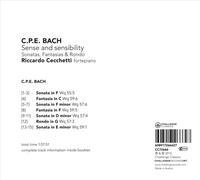C.P.E. BACH: SENSE & SENSIBILITY - SONATAS, FANTASIAS & RONDO NEW CD