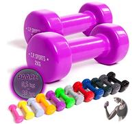 C.P. Sports Exercise Dumbbells - 0.5, 0.75, 1.0, 1.5, 2.0, 2.5, 3.0, 4.0, 5.0, 6.0, 8.0, 10 kg - Plastic, Fixed, Purple Dumbbells