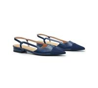 C.Paravano Women's Shoes Slingbacks with Pointed Toe and Two-Tone Design | Women's Sling Pumps | Sandals Summer | Elegant for Office, Evening Events and Everyday Use, navy flats flat, 7.5 UK