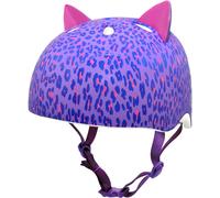C-PREME KRASH FS YOUTH KIDS HELMET 8+ YEARS - LEOPARD PRINT KITTY PURPLE 54-58CM