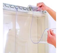 C PVC Door Strip 165x210cm 1mm Thick Windproof Freezer Curtain for Garage Warehouse & Home - Easy Install Plastic Doorway Cover for Energy Savings & Temperature Control