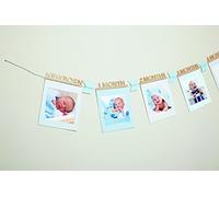 C.R. Gibson Baby Boy First Year Milestone Photo Banner, 12pc, 7.25'' W x 7.25''