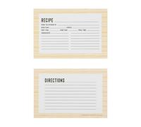 C.R. Gibson Bloom Double Sided Recipe Card Set, 4" W x 6" L, Yellow