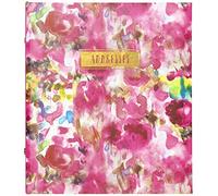 C.R. Gibson Floral Watercolor Refillable 6-Ring Address Book, 440 Entries, 6.5" W x 7.25" L