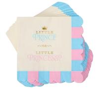 C.R. Gibson Gender Reveal Beverage Napkin - Die Cut Foil, Elegant Napkins for Gender Reveal Parties