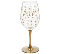 C.R. Gibson Gold ''Hocus Pocus'' Acrylic Wine Glass, 12 oz