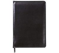 C.R. Gibson Large Black Leather Journal Notebook, 6.5" x 9", 192 Pages