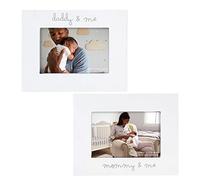 C.R. Gibson ''Mommy and Me'' and ''Daddy and Me'' Baby Photo Frame Set 2 Piece, 9'' x 7''
