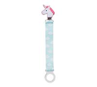 C.R. Gibson Pacifier Clip, by Baby Dumpling, Sure-Grip Clip Fastens Securely to Baby's Garment, Ribbon Measures 8.5" L x 1" W - Unicorn