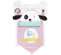 C.R. Gibson Pink ''Big Sister'' Dog and Baby Beanie and Bandanna 2 Piece Set, Beanie, 0-6 Months