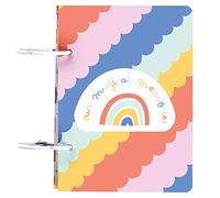 C.R. Gibson Rainbow ''Our Magical Memories'' On-The-Go Memory Baby Book Binder, 25 Cards, 4.3'' W x 5.75'' H