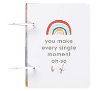 C.R. Gibson Rainbow ''You Make Every Moment Bright'' On-The-Go Memory Baby Book Binder, 25 Cards, 4.3'' W x 5.75'' H
