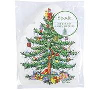 C.R. Gibson TW7-25514DC Spode Pinecone Disposable Paper Lunch Napkins for Christmas Parties, 6" x 6", Multicolor, 20 Pieces