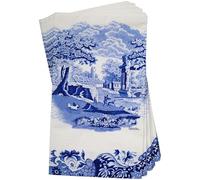 C.R. Gibson TW8-25755 Spode Blue Italia Disposable Dinner Napkins and Bathroom Guest Towels, 4.2" x 7.85", Multicolor, 16 Pieces