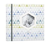 C.R. Gibson's Patterned Baby Book Baby Photo Album, 1.8 x 9 x 8.9 inches, 80 Pages