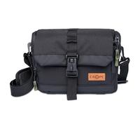 C-Rope Camera Bag Compact & Waterproof | Photo Shoulder Bag | Camera Bag for SLR, System Camera & DSLR Cameras V3, Black, Size M, Additional Pocket