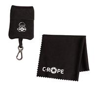 C-Rope Microfibre Cleaning Cloth in Storage Bag for Camera Lens Laptop Cleaning Cloth Black