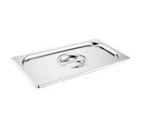 C&S Gastronorm 1/3 Stainless Steel Food Storage & Serving Pans - Multiple Depths & Capacities - Buffet, Catering & Kitchen Use - Cover (Lid)