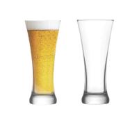 C&S Homestore 2 x 380ml/12.75oz Sorgun Clear Craft Beer Glasses Small Lager Ale Cider Pilsner Drinking Glass Pub