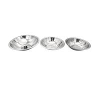 C&S Homestore 3 x Mixing Serving Bowls Stainless Steel Hammered Finish 25cm/20cm/18cm Nesting Prep Salad Snack Bowls Kitchen Set