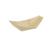C&S Homestore 50pcs Bamboo Wooden Boats - Perfect for Barbecues, Garden Party, Events, Weddings - Disposable - Ideal for Appetisers, Snacks, Canapes, Desserts, Sushis (11cm x 6.5cm)
