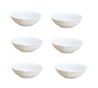C&S Homestore 6 x 6''/15cm Soup Bowls White Porcelain Round Dinnerware Set for Soup, Cereal, Pasta, Salad, Snacks & Desserts - Microwave & Dishwasher Safe Kitchen Tableware