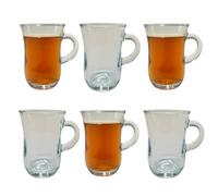 C&S Homestore 6X LAV Yudum Turkish Tea Glasses Espresso Coffee with Handle 95ml/3.25oz