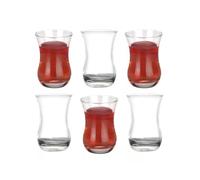 C&S Homestore 6X Turkish Tea Glass 165ml/5.5oz Dishwasher Safe Heat Resistant Glass