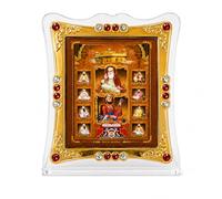 C&S Homestore Dus Guru Sahib Religious Photo Frame 7 x 6cm Sikh Decorative Standing Gold Frame Spiritual Ornament for Home Mandir Office Desk Car Dashboard Shelf Religious Gift Decor Display
