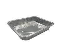 C&S Homestore Foil Dish Half Gastro 33x26x5.5cm / 3L - Heavy Duty Aluminium Catering Trays Foil Food Containers for BBQ, Roasting, Baking, Cooking & Broiling - Disposable Oven Safe Pans (Pack of 2)