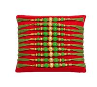 C&S Homestore Pack of 10 Indian Rakhi Threads for Raksha Bandhan Festival, Designer Green & Gold Beaded Rakhi for Brother, Fancy Rakhi Bracelet, Rakhi for Bhaiya Bhabhi, Rakhi Wrist Bracelets