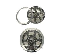 C&S Homestore Round Masala Spices Dabba Box 20cm Stainless Steel With Clear Lid, 7 removable pots and 1 Spoon