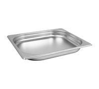 C&S Homestore Stainless Steel Gastronorm 1/2 Size Pan - Solid Variant - Durable Food Storage Container for Catering, Buffet, Bain Marie, Chafing Dish - 2.5ltrs 1/2 40mm