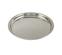 C&S Homestore Stainless Steel Plate/Thali 36.5cm - Premium Round Serving & Dining Plate with Sharp Edge & Mirror Finish - Heavy Duty, Rust Resistant Metal Thali for Meals, Snacks, Pasta