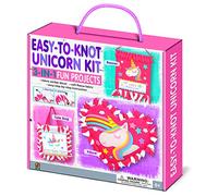 C.S. Kids BS10 Easy-to-knot Unicorn themed 3 in 1 DIY Kit | Fun DIY Arts and Craft Gifts Make Your Own for Kids | Educational guides to create knotted Tote Bag, Pillow and Banner